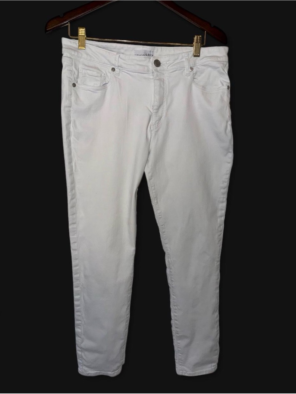 LOFT White Curvy Skinny Jeans